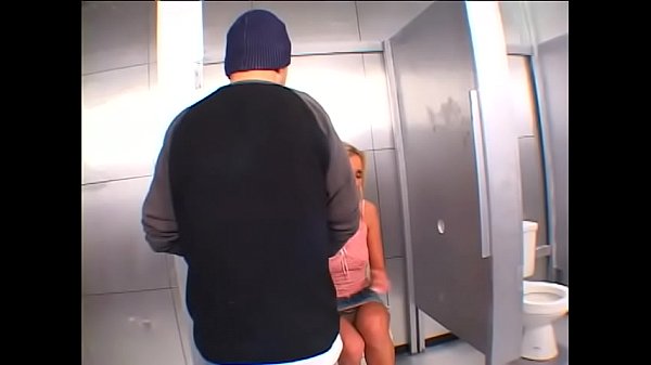 Salacious blonde getting her tight ass drilled in the toilet