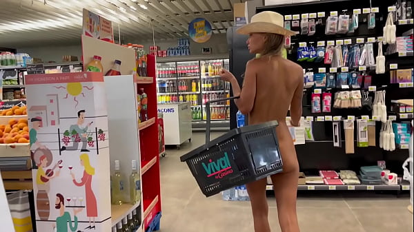 Monika Fox Came Fully Naked To The Grocery Store For Shopping Part 2