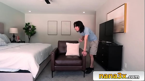 Step-Grandson Caught Spying, Now Hot Asian Nana Riding His Cock