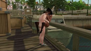 Stranger fucks horny black woman waiting for her boyfriend