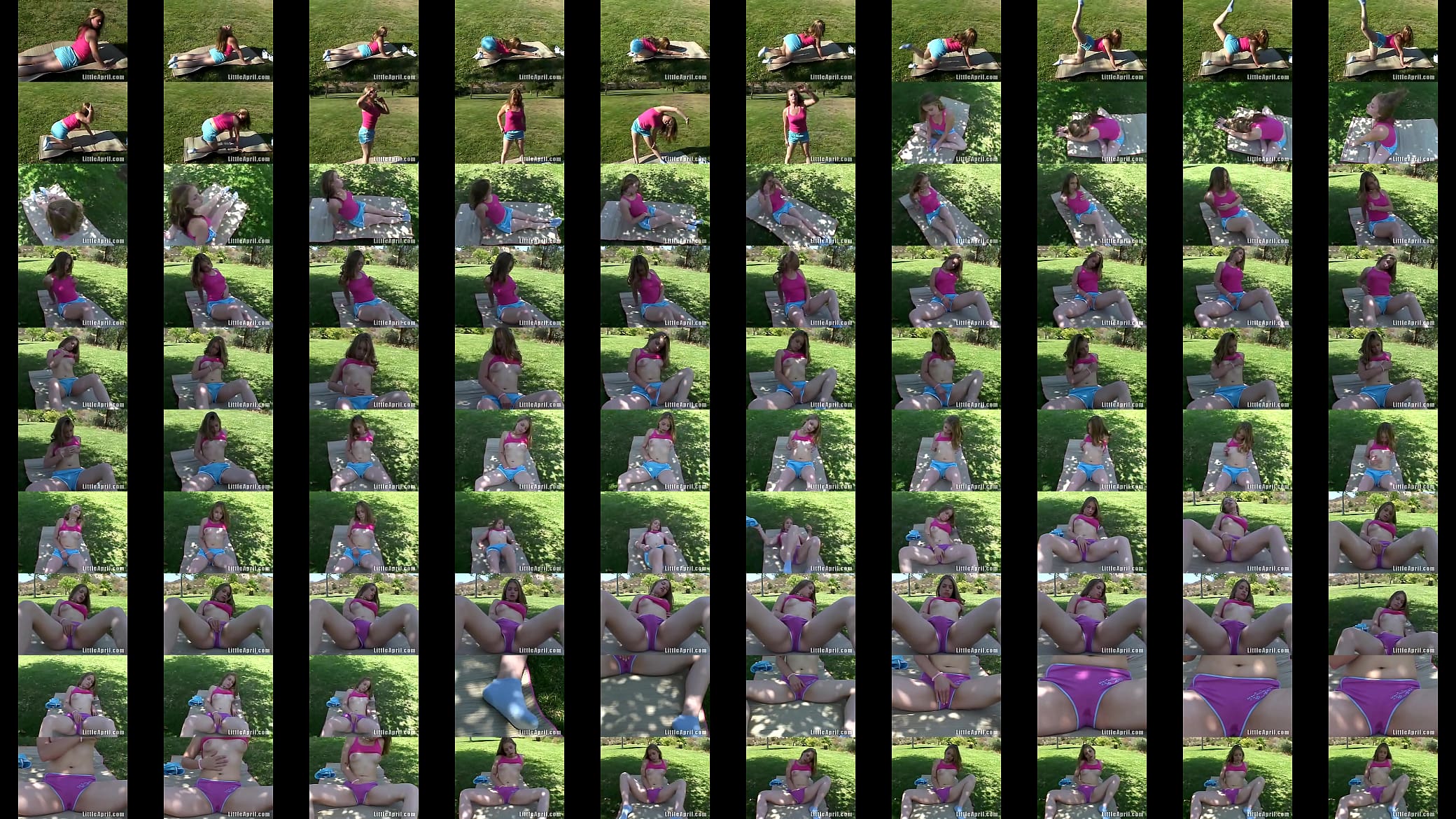 Little April Enjoys Her Solo Session After Yoga Workout 预览图