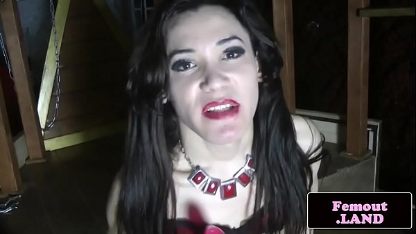 Highheeled femboi sucking dildo and teasing