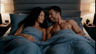 Black girl creampied by two men in a MFM Threesome in Madrid ( AI Generated )