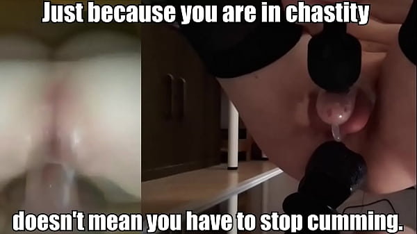 Sissy Laura - Cumming in Chastity - BBC (Edit)