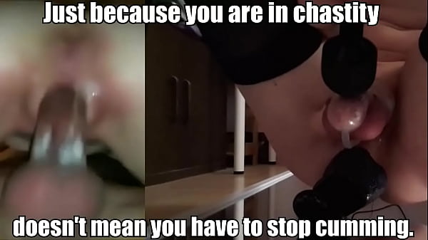 Sissy Laura - Cumming in Chastity - BBC (Edit)