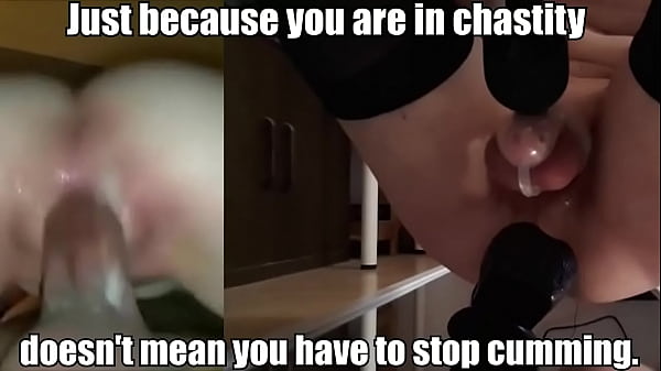 Sissy Laura - Cumming in Chastity - BBC (Edit)