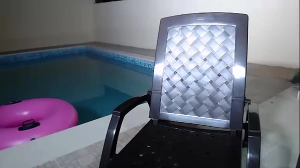 Just Masturbating In The Night! Maxine X Takes Care OF Herself By The Pool!