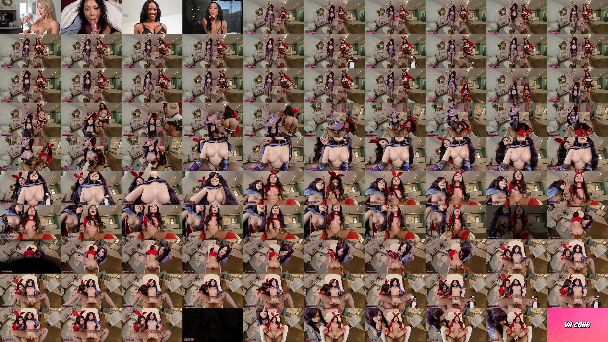 VR Conk FFM Threesome fantasy with Amber and Mona - Genshin Impact XXX VR Porn 预览图