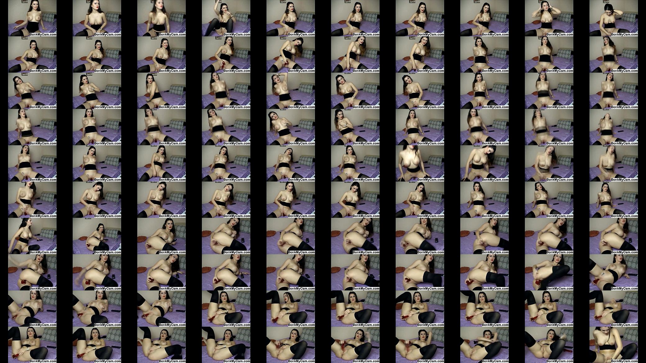 Dildo in pussy and ass on webcam 预览图