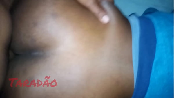 Filling the black girl's ass with milk