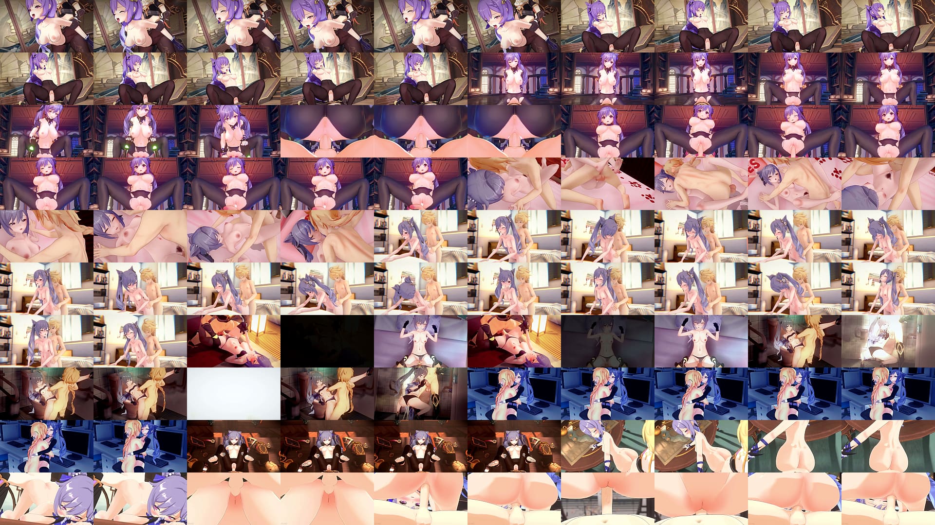 Genshin Impact Keqing x Aether Hentai Compilation R34 预览图
