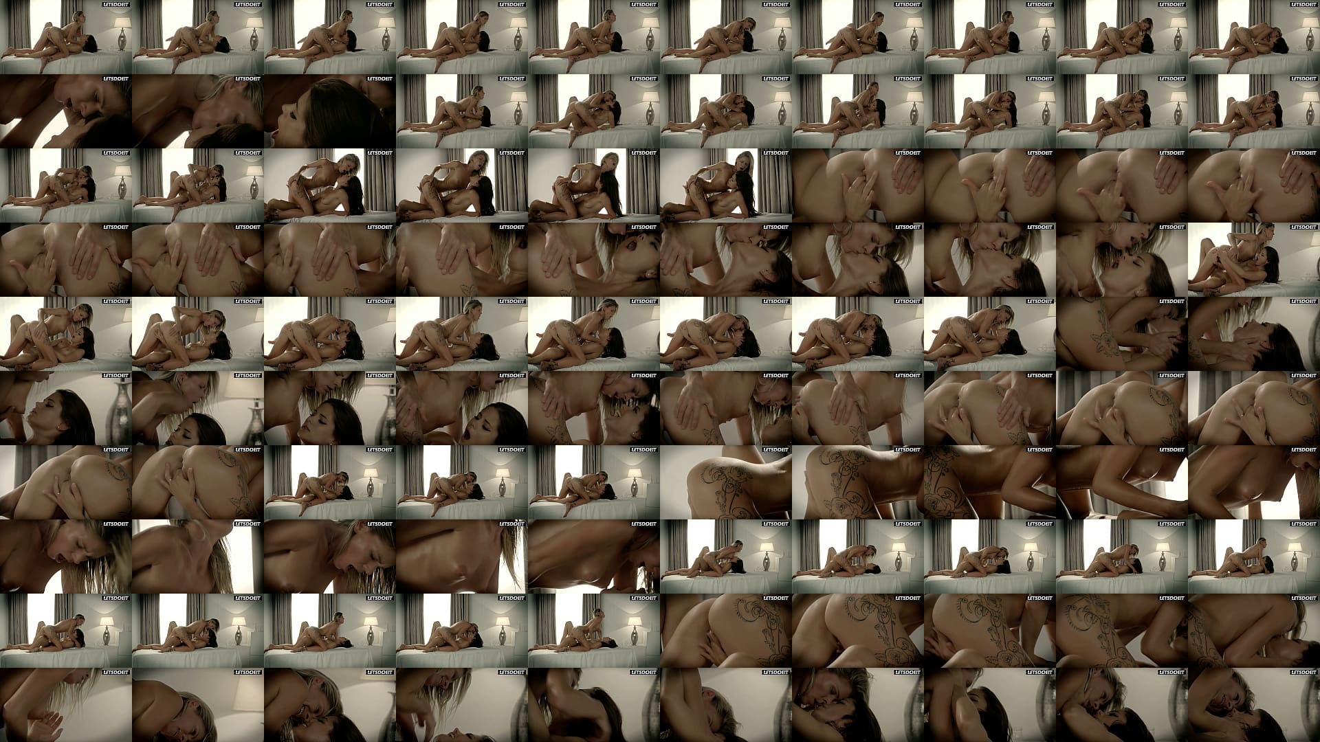 Lesbian Pussy Grinding With Deep Tongue Kissing... She Fingers Her While They Scissor to Orgasm 预览图