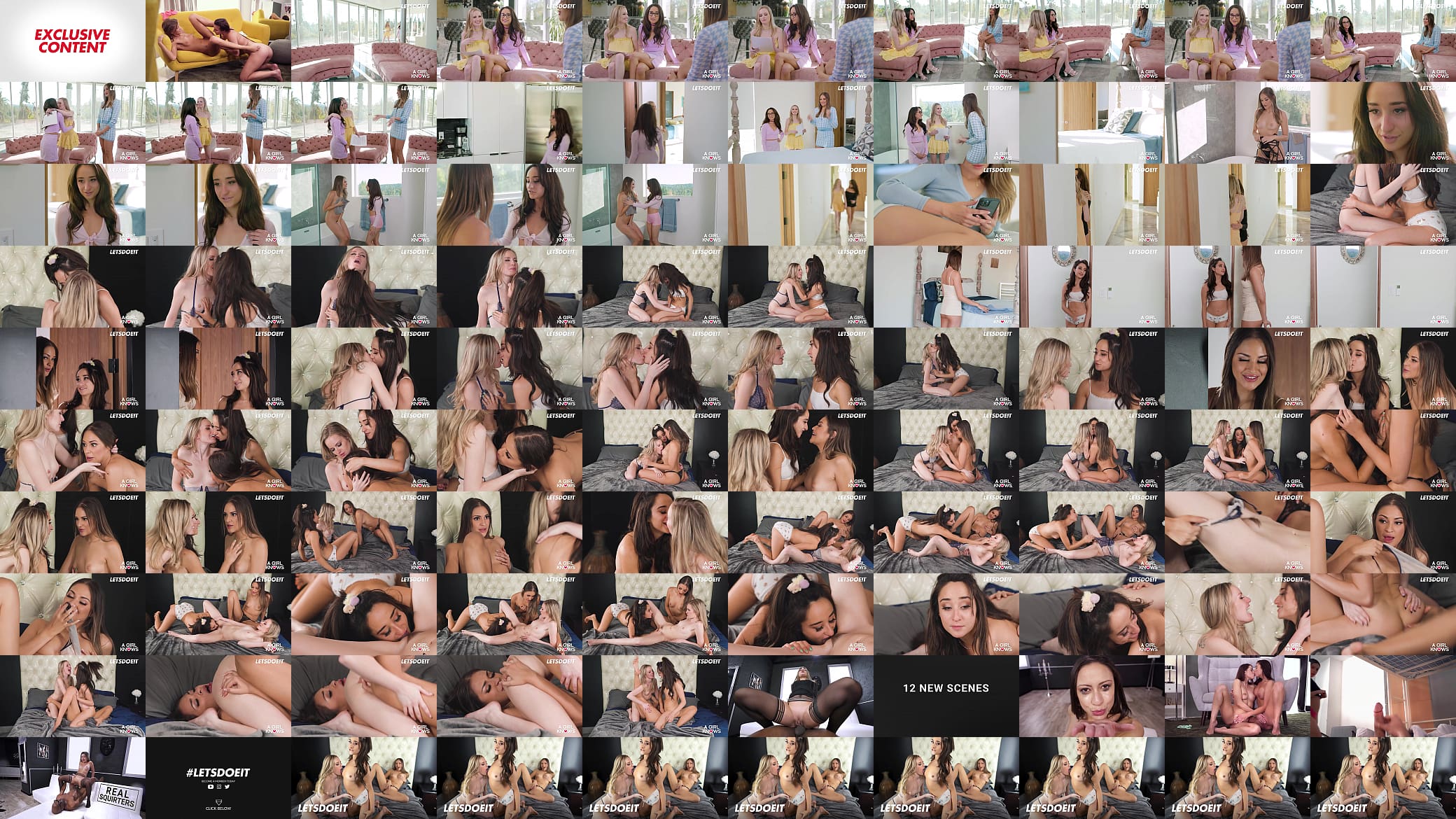 Sexy Chicks Isabella Nice, Scarlett Sage &amp; Giselle Blanco Lesbian Threesome Between Roommates - A GIRL KNOWS 预览图