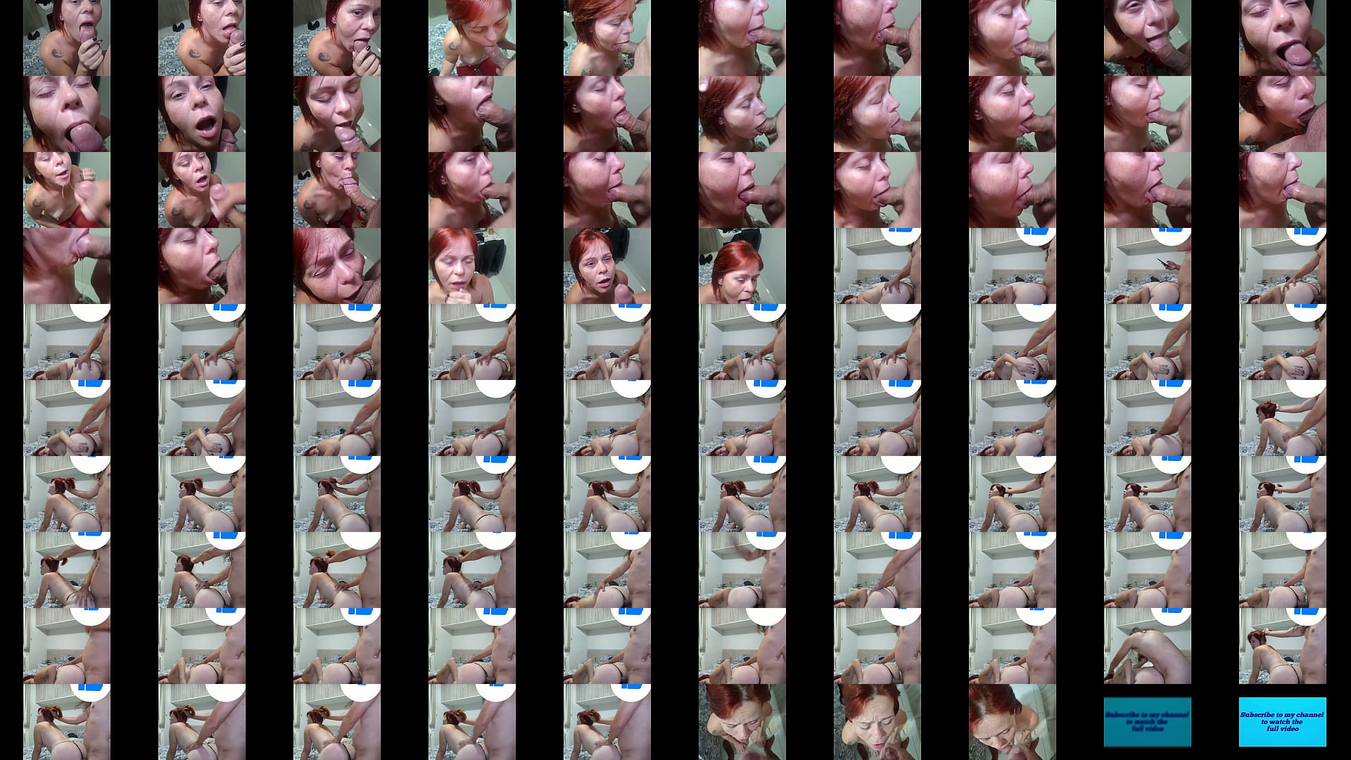 Fucking the redhead&#039;s mouth and shoving my dick down her throat 预览图