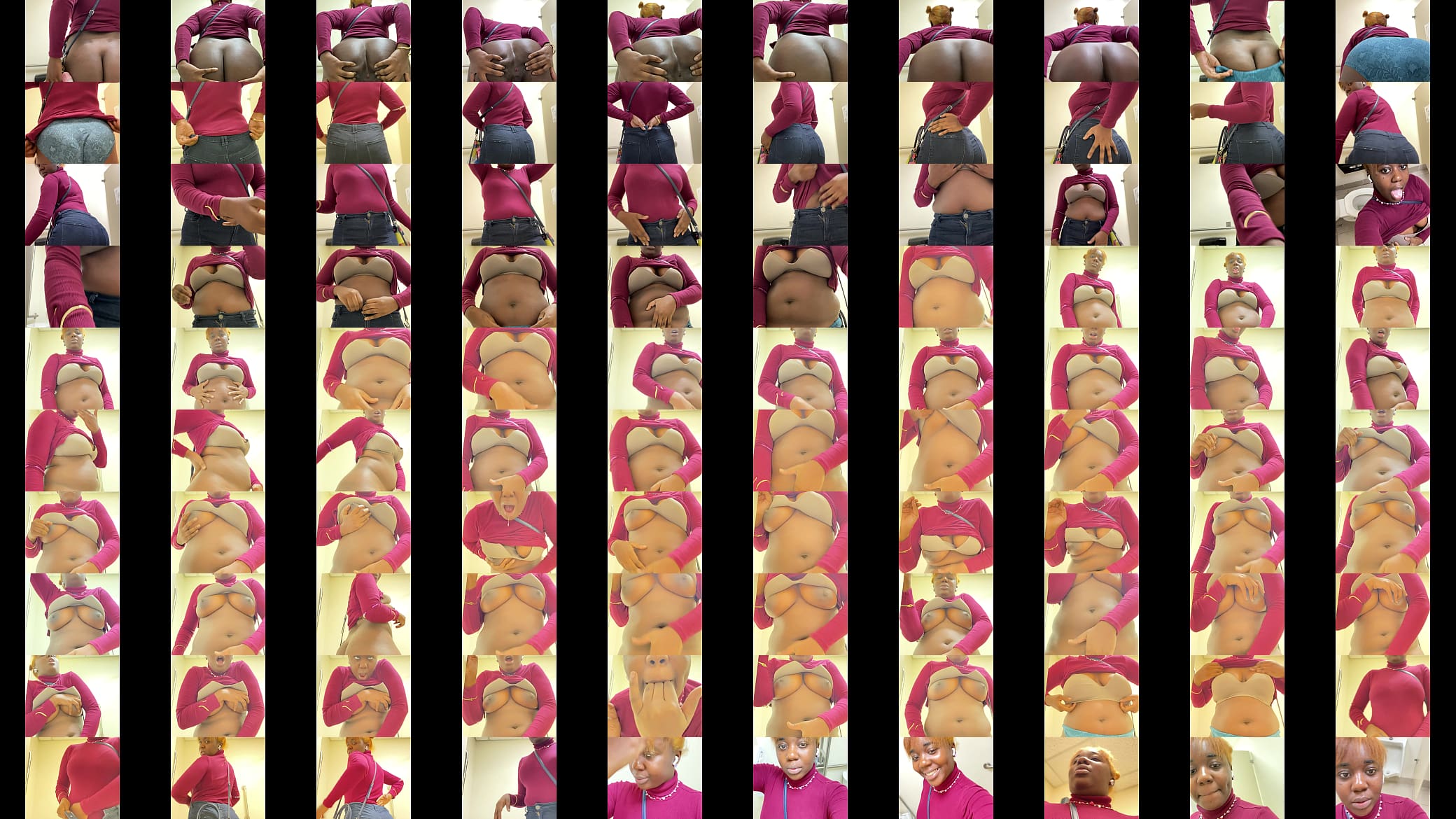 Freaky Ebony Masturbation Video In Public Men&rsquo;s Bathroom 预览图