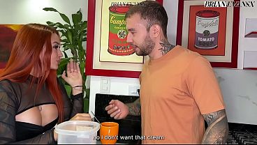 Colombian red hairhead Andrea Castro has another date with Brian Evansx - coffee and lots of sex