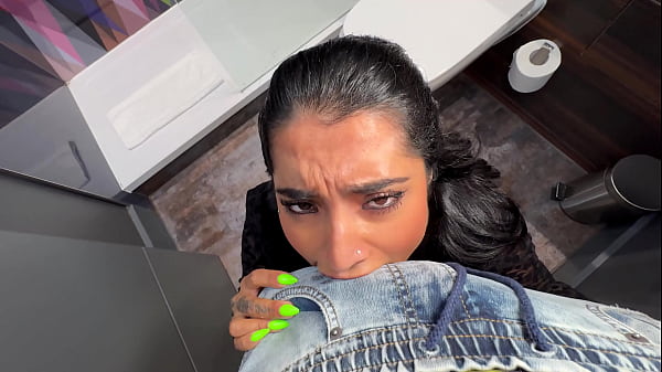 POV Fucking and Creampie in Yasmin Khan's Tight Pussy on the Toilet
