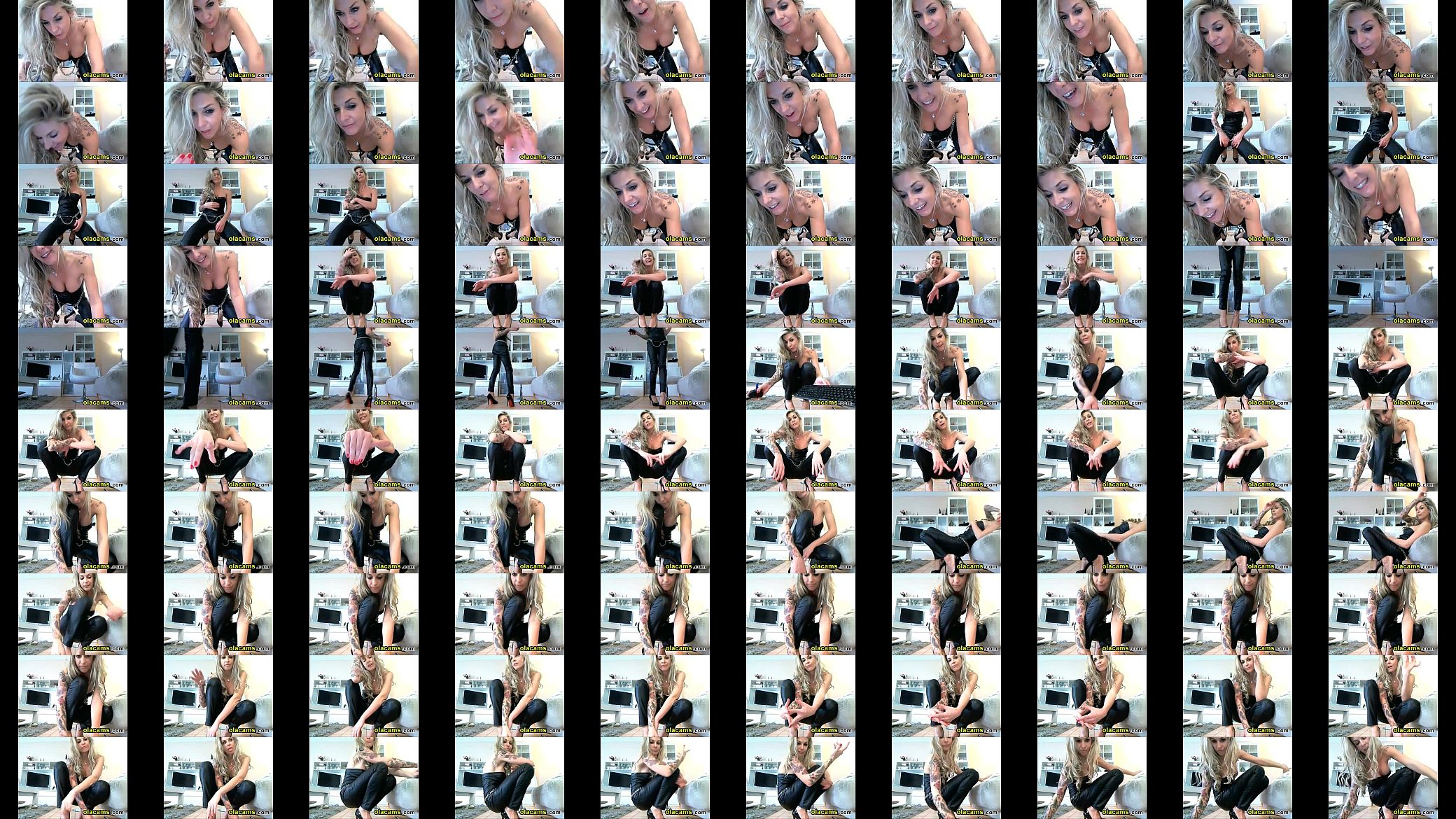 Inked teen blonde on webcam 预览图