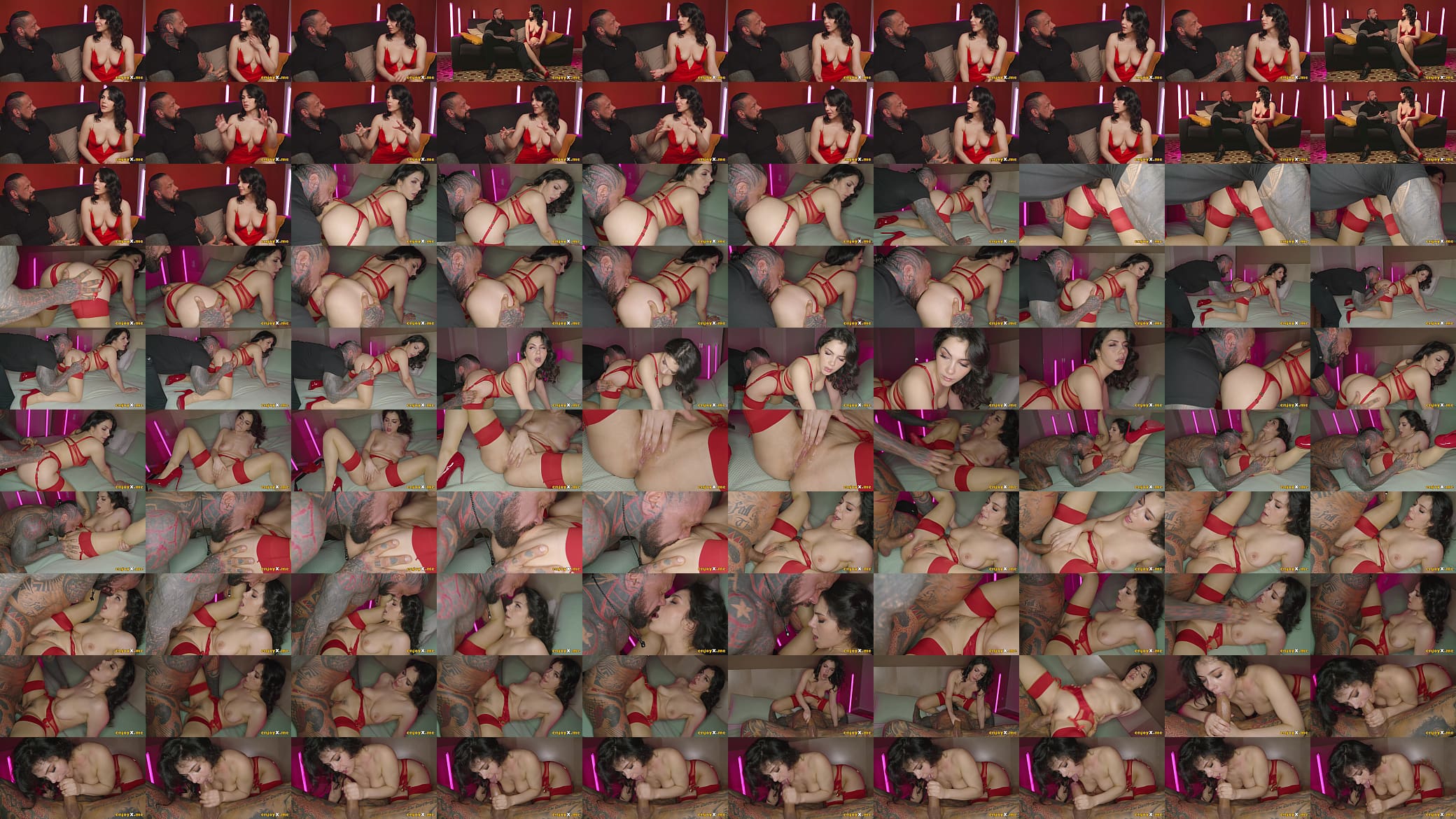 Brunette in crimson stockings gives a rigid forearm job - love it XXX! 预览图