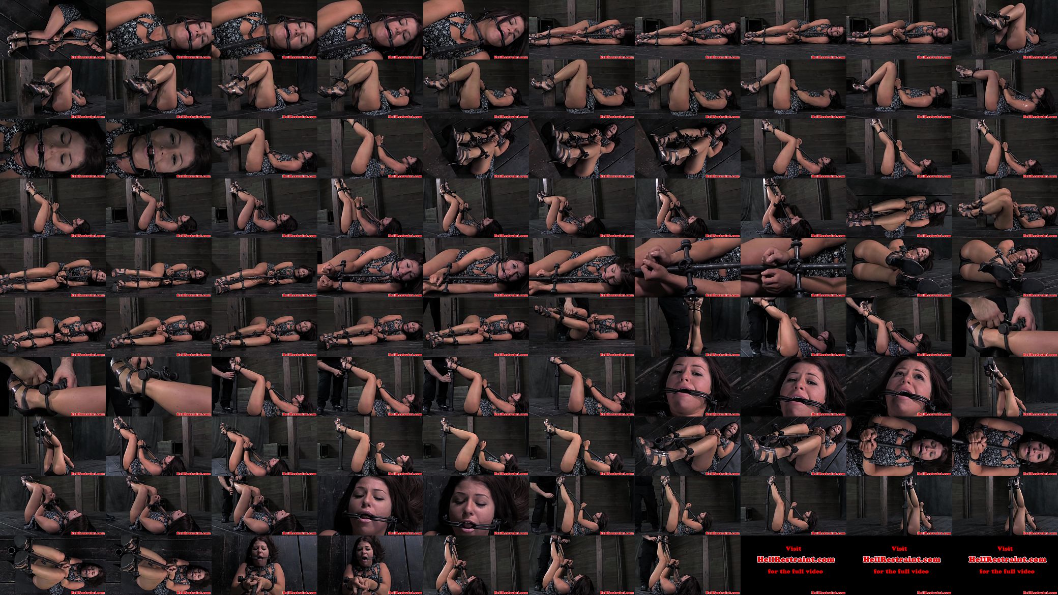 Jackknifed submissive stuck against pole 预览图