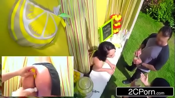 Petite Big Ass Latina Serving Lemonade While Being Fucked in the Ass