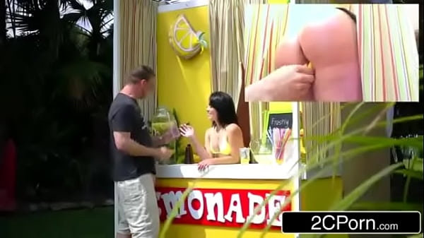 Petite Big Ass Latina Serving Lemonade While Being Fucked in the Ass