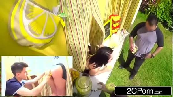 Petite Big Ass Latina Serving Lemonade While Being Fucked in the Ass