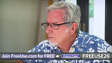 I Want My Step-Grandpa's Cash, So He Fucks Me for It