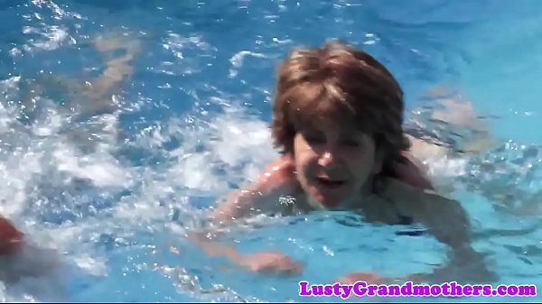 Chubby mature pounded after swimming