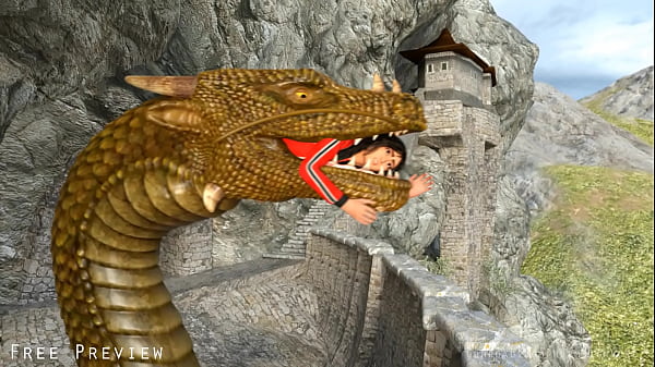 Vore Chinese Dragon Eats Tourist Feet First