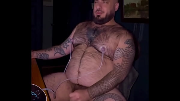 Hooked up to the tit milking machine and feelin...