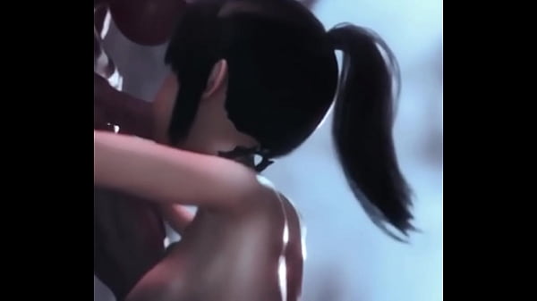 BUSTY BRUNETTE ON HER KNEES SUCKING DEMON DICK