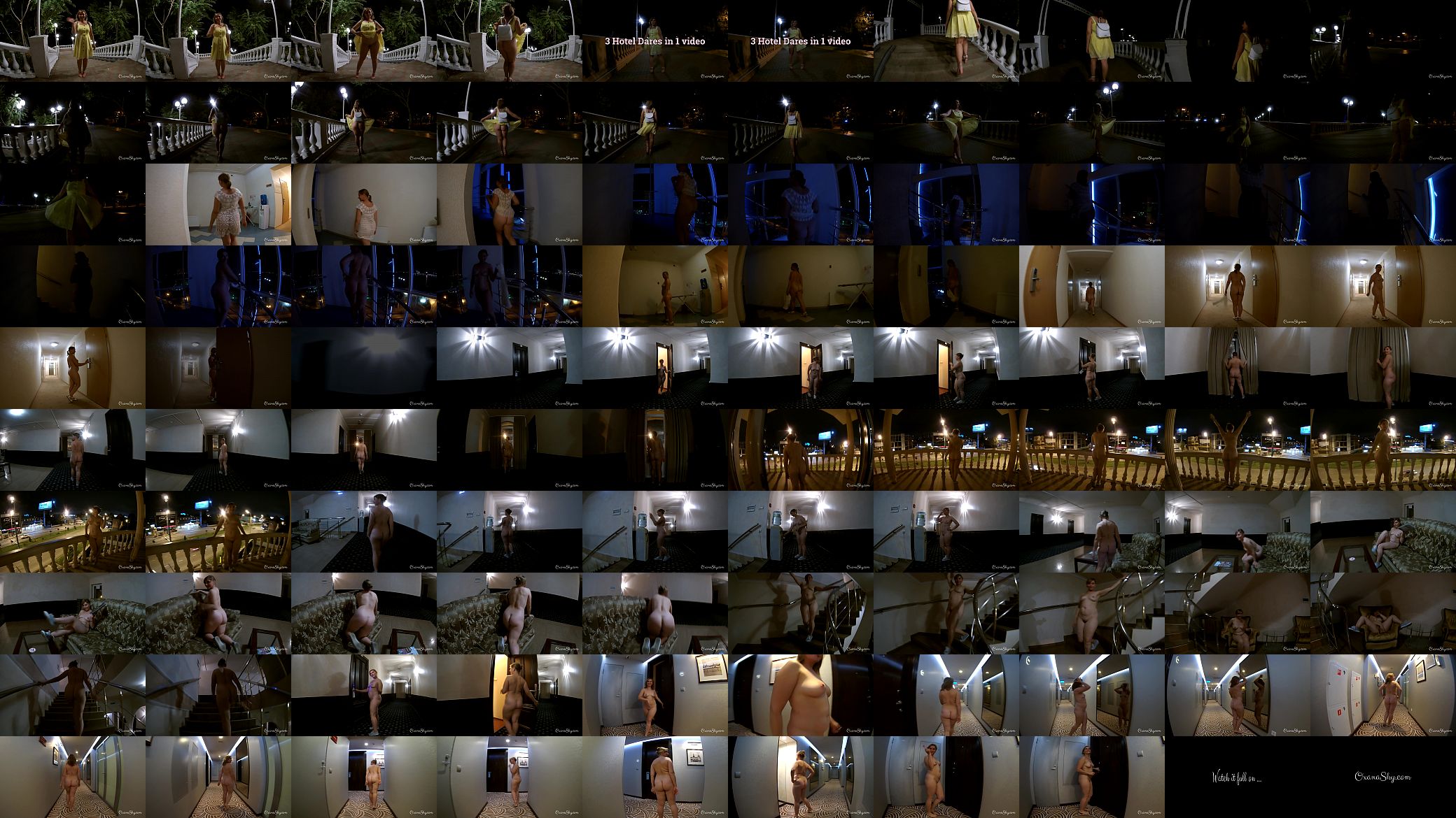 Compilation of three nude dares in hotel 预览图