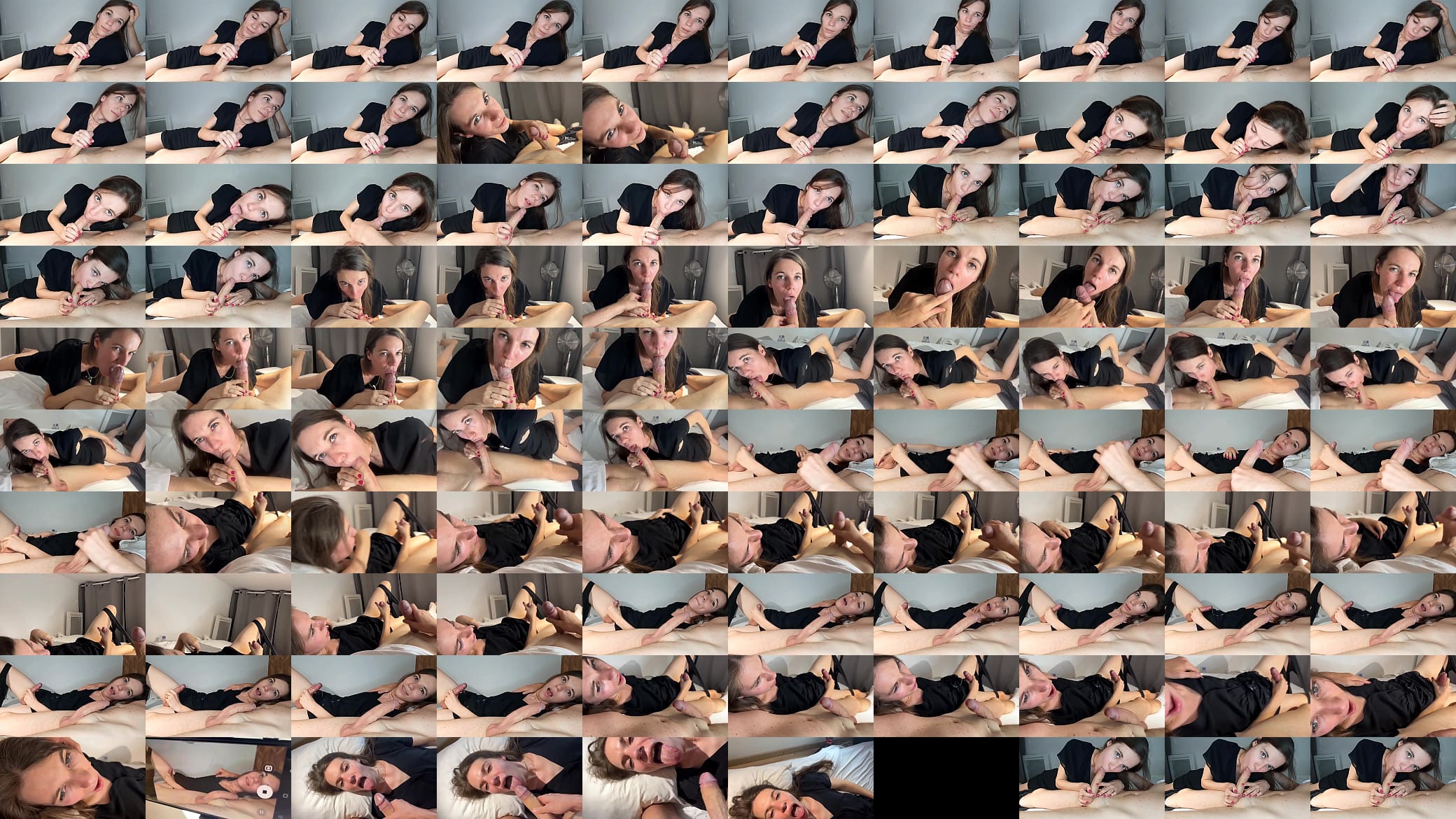 Submissive trans brunette gives hot blowjob 预览图