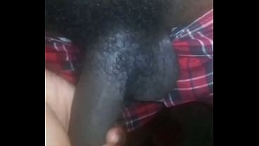 My step son love riding my big black hairy bbc dick
