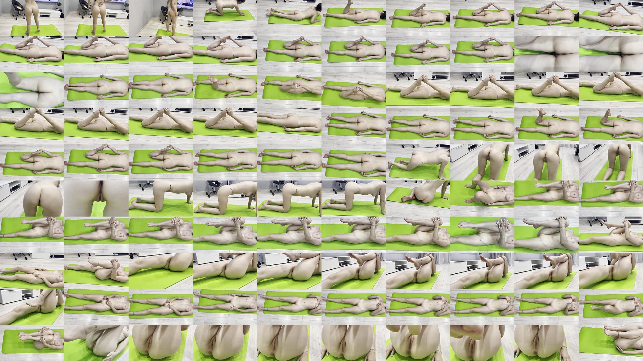 Russian student doing naked yoga 预览图
