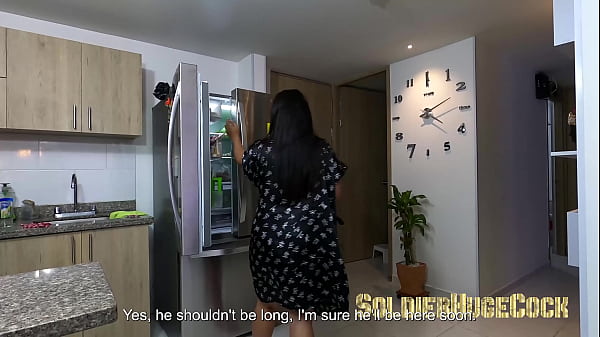 I go to my friend's house and his mother's whore receives me and I fuck her hard