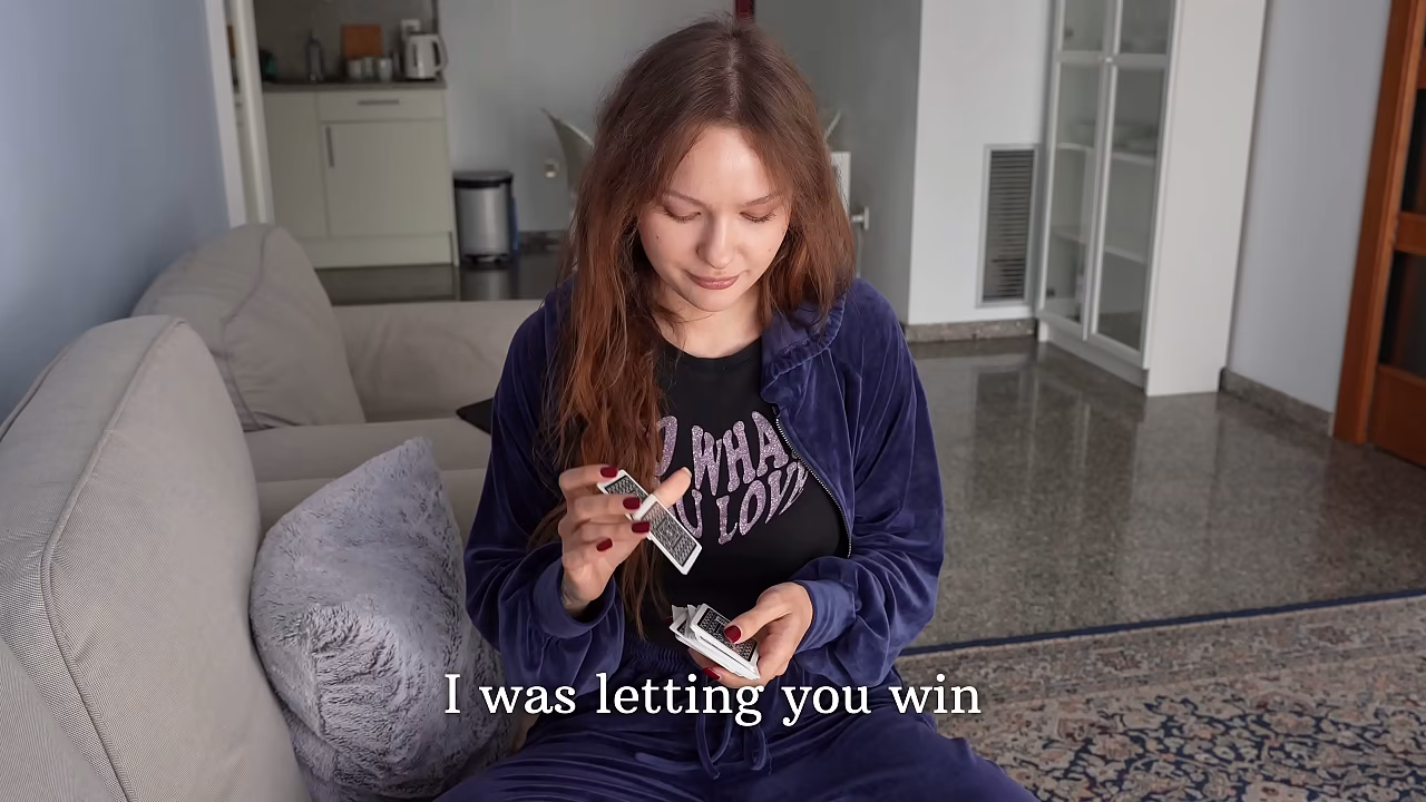 Stepsis doesn&rsquo_t know then to stop. Playing cards with stepsister