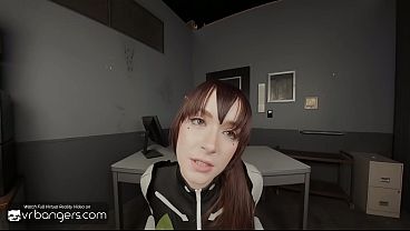 VR Conk: Brunette Mina Ashiro With Ponytail Deeply Sucks in Kaiju No. 8 Hardcore Cosplay Parody pt.1