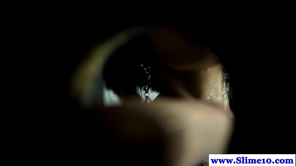 Solo bukkake babe getting cumshot from gloryhole