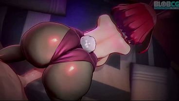 ウサギのコスチュームを着たピラ
