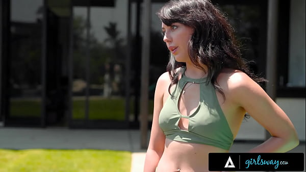 GIRLSWAY - Whitney Wright Passionately Eats Aiden Ashley's Pussy By The Pool