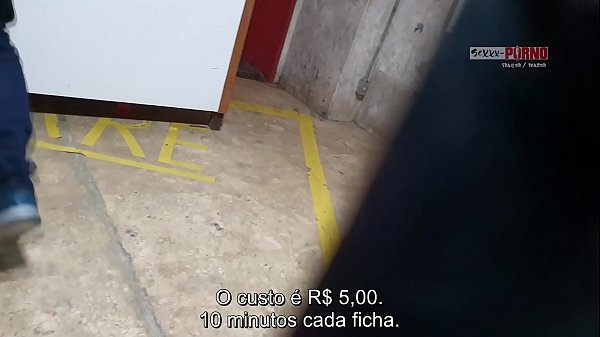 Cristina Almeida's husband with her at the gloryhole, gifted black man entered the cabin, broke into her pussy and made her swallow all the milk. │ Fixed Camera - Complete in RED!