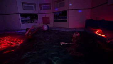 Hard Anal Sex in the Pool with a Busty Blonde