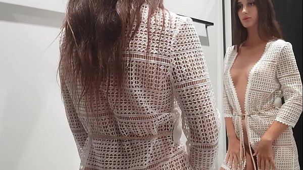 Masturbating in the store's fitting room