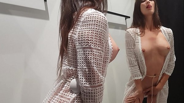 Masturbating in the store's fitting room