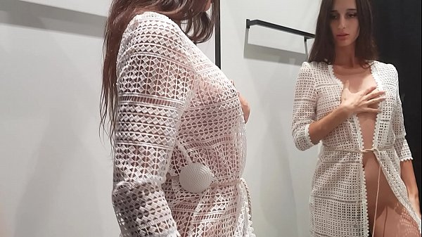 Masturbating in the store's fitting room