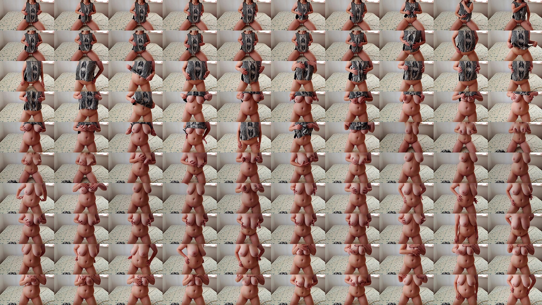 Undressing on camera. Big breasts and big nipples. Sexy body - DepravedMinx 预览图