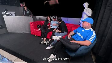 Sara Blonde has sex with a fan in front of me while being interviewed on national TV - CUCKOLD LIFE- part 1