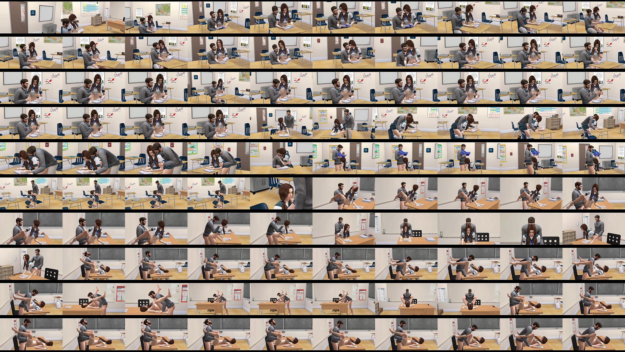 School Girl Fucked By Teacher SIMS SEX 预览图